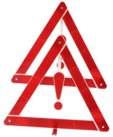 FUNOMOCYA 2pezzi Triangolo Auto Segnale di Avvertimento per Sicurezza Stradale Kit Triangolo di Emergenza Treppiede di Sicurezza Auto