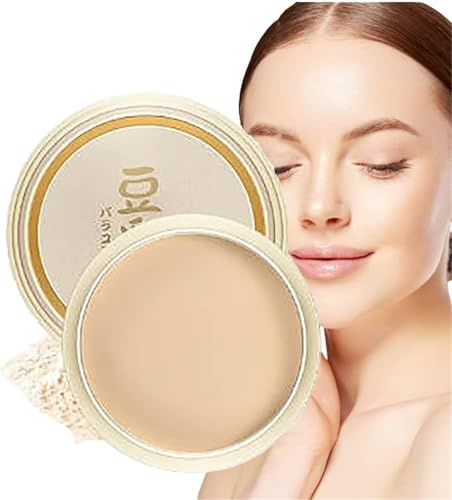 Polvo de leche de soya corrector y fijador, cobertura duradera, suavizante y control de grasa, base de maquillaje de fijación, para todo tipo de piel.
