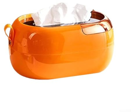 Dispenser di fazzoletti con design intelligente che consente rapidi cambi di carta e un accesso semplice, un articolo indispensabile per la casa (arancione)