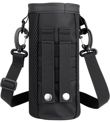 Becellen Porta Botellas de Agua Bolsa Tactica Molle para Botella de Malla