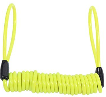 Cavo bobina di promemoria, Blocco bici allarme allarme Blocco cavo promemoria Blocco disco Sicurezza antifurto Cavo bobina promemoria per moto, motociclette, scooter, biciclette(Giallo)