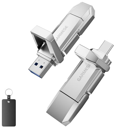 GARMESE 64GB USB C SSD Flash Drive, USB 3.2, 450MB/s, 2-in-1 Dual Port