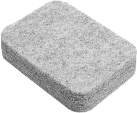 1 tappetino per infeltrimento ad ago, 12 x 8,5 cm, tappetino in lana naturale in spugna grigia, per realizzare lavori artigianali con base in feltro spesso e solido, per progetti di precisione (grigio