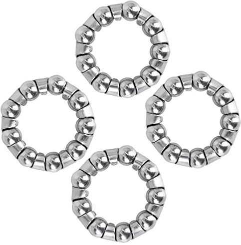 Rodamientos de precisión enjaulados, rodamientos de manivela Rueda Bola de Bicicleta Bola de Caza para Bicicleta de Plata 4pcs