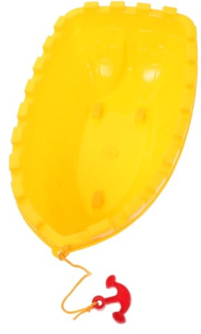 Gogogmee Spielzeugboot Gelb Badewannenspielzeug für Drinnen und Draußen Sicheres Material Fördert Kreativität und Motorik Vielseitig für Strand Garten und Badewanne Geeignet