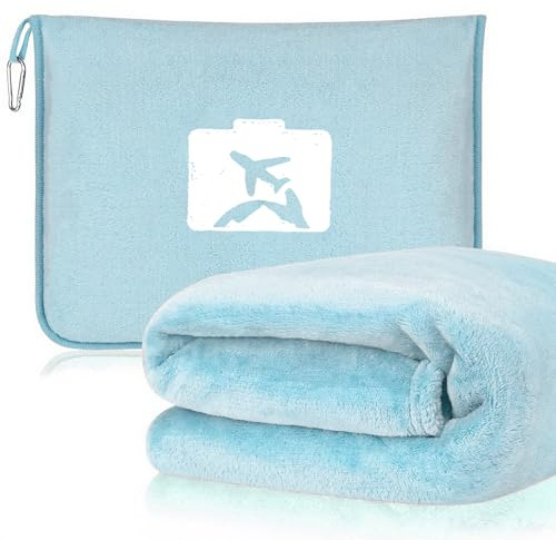 Couverture de voyage coussin 2 en 1, couverture de voyage pour avion et voiture, coussin transformé, couverture de voyage ultra légère pour voyage, bureau, maison, voyages d'affaires 152 x 127 cm, 540