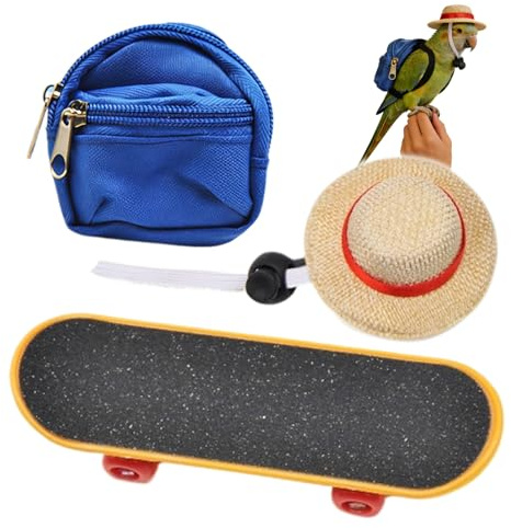 Ödla skateboard – 3-pack justerbar bartagamen-utrustning, klättringstillbehör för terrariumbassänger, smådjur berikningsleksaker, reptildekoration för inomhus och utomhus | sött foto