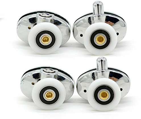 Set of 4 New Oval Singel Wheel Shower Door Rollers 23mm