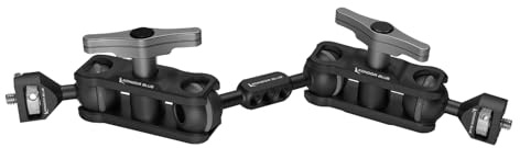 KONDOR BLUE | Cine Magic Arm Pro | 1/4-20 Mounting Ball Heads, Lightweight, Pro Mounting Solution, Adjustable Tension, Strong & Reliable Articulating Arms | Raven Black