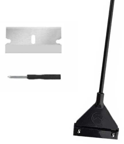 NP Racloir à algues en alliage d'aluminium pour aquarium - 35 cm - Grattoir à algues pour nettoyage d'algues - Outil de nettoyage des algues - Pour aquarium en verre - Avec 5 lames + 1 tournevis
