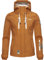 MARIKOO Damen Softshelljacke Übergangsjacke mit Kapuze Kleinezicke Caramel Brown Gr. XL