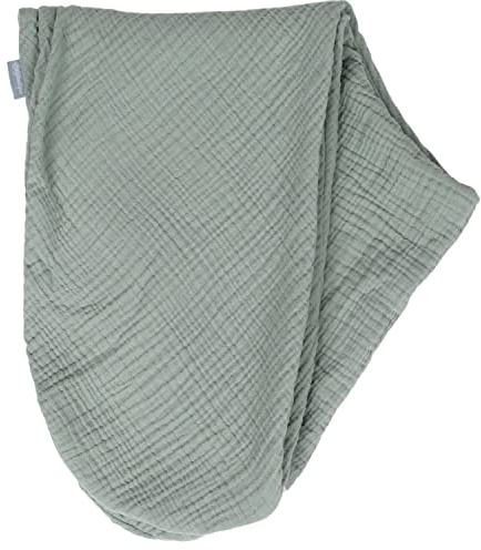 sei Design Funda de cojín de lactancia de muselina de algodón 100% [algodón orgánico], funda para cojín de lactancia XXL, cojín de embarazo, almohada para dormir de lado, 190 x 30 cm, lavable