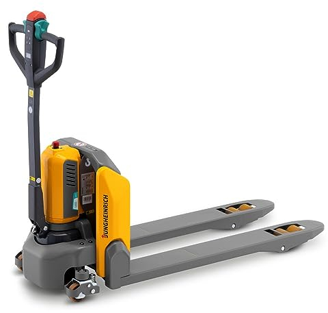 Jungheinrich Elektro-Hubwagen AME | 1.500 kg Tragkraft | 1.150 mm Gabellänge | Lithium-Ionen-Batterie 24V/ 36 Ah mit Ladegerät | 5 h Ladezeit | Multi-Funktionsdeichselgriff | Hubwagen elektrisch