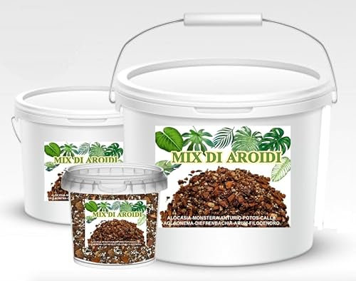 Mix Aracee substrato Monstera, Philodendron, Alocasia, Anturio, Calla, Dieffenbachia, Arum, Calathea, Maranta, Pothos e altre aracee/aroidi. Una formula Senza torba (20 LITRI)