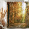 Bonhause Duschvorhang Wald Baum Natur Landschaft Duschvorhänge 180 x 180 cm Anti-Schimmel Wasserdicht Shower Curtains Polyester Stoff Waschbar Bad Vorhäng für Badzimmer mit 12 Haken
