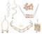 Qukaim Parrots Chewing Toy Set, Wood Hanging Hammock Bird Cage Swing Toys for Parakeets and Cockatiels, Includes Bird Swing and Bite Toys, Bird Cage Accories