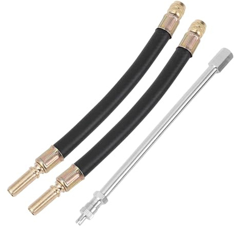 REPAIROCK 1 Juego De Extensión De Válvula De Neumático De Cobre De 180 Grados con Extensión De Válvula De Neumático Flexible De 180mm para Coche Moto RV Camión Bicicleta