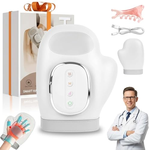Masajeador De Manos Eléctricos Inalámbrico Con Calor Y Compresión, Compresión Portátil Masajeador Manos Artrosis, 3 Modos 5 Niveles Usb Masajeador De Muñeca Recargable Con Cuidado