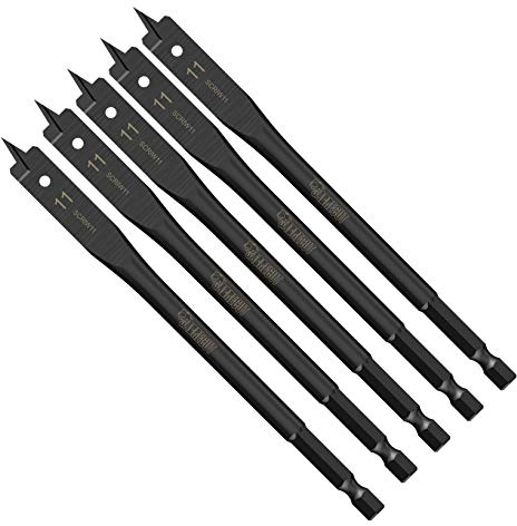 5 x SabreCut SCRIW11_5 11mm x 152mm flache Holzspaten-Bits mit Schlagfestigkeit kompatibel mit Bosch Dewalt Makita Milwaukee und vielen anderen