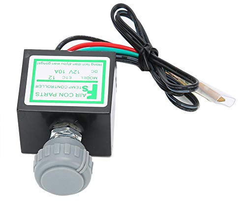 Interrupteur de température de climatisation, accessoire automatique de contrôle de température de commutateur de thermostat électronique de climatiseur de voiture 10A(12V)
