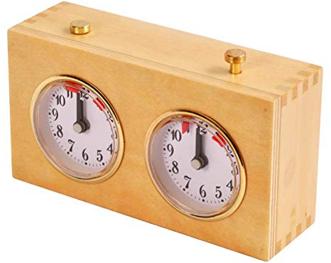 Fovely Minuteur d'échecs, horloge analogique professionnelle pour jeu d'échecs - Portable et professionnel