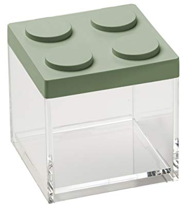 OMADA Design Contenitore mattoncino per alimenti da 500 ml con coperchio impilabile e recipiente trasparente di alta qualità - Linea Brickstore