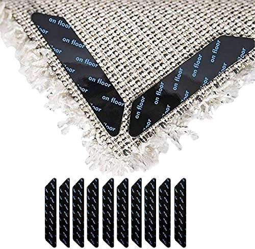 HIZOFY 8 Pcs Rug Gripper for Laminate and Wooden Floor - Anti Slip Rug Underlay Rug Grips for Hard, Tiled and Marble Floor