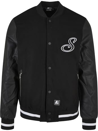 Starter Black Label Giacca da uomo Starter Script College, Nero, S