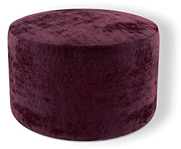 lukmebel Ciri Pouf, 60x39x60cm, Weinrot, Gepolstert, Monolith 69 Stoff, Schaumstoffkern, Bequem, Universelles Design