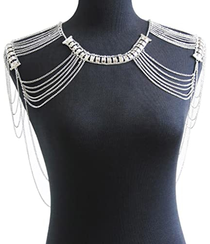 GALPADA Quasten Schulterkette Für Damen Legierung Körperkette Bikini Schulterkette Modeaccessoire Schmuck Kleidung Zubehör