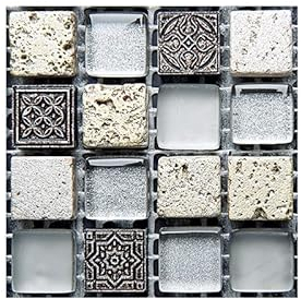 EasyLife 40 adesivi per piastrelle da parete, 10 x 10 cm, adesivi impermeabili e autoadesivi, per la decorazione domestica (Set7)