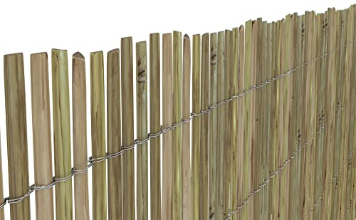 Arella In Canna Cannette In Bamboo Spaccato Bambù Naturale Da 10/15 Mm Arelle Canniccio Decorativo Recinzione Giardino Ringhiera Balcone Terrazza Piscina Stuoia Ombreggiante (2.5 x 3 M)