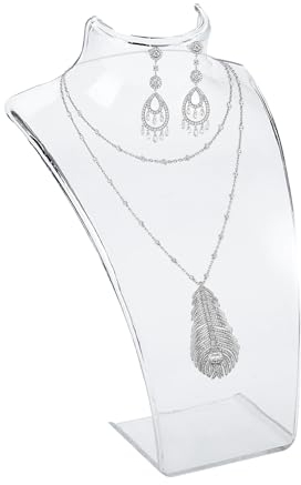 Hapivida Espositore per collane, espositore per gioielli, manichino, busto elegante, organizer per gioielli, bracciali, orecchini, anelli