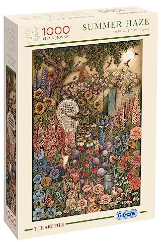 Gibsons Summer Haze 1000 Piece Jigsaw Puzzle for Adults – Challenging Nature Scene – The Art File Collection – Premium Sustainable Puzzle Made from 100% Recycled Board – Great Gift