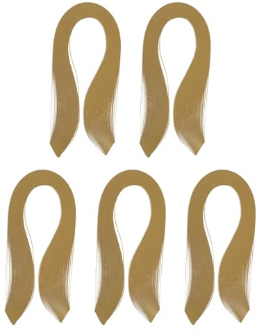 PATIKIL 600 st quillingremsor papper 3 mm (1/8 tum) 39 cm Origami papper quilling remsa för konst gör-det-själv hantverk jul, ljusbrun