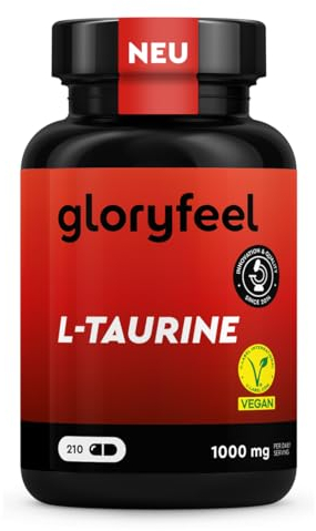 L-Taurina 1000 mg ad Alto Dosaggio, Scorta di 3 Mesi, Aminoacido Puro per Allenamento e Performance, 100% Vegan, Senza Additivi
