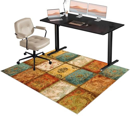 Tappetino per sedia da gioco per pavimenti in legno duro, antiscivolo, tappetino da ufficio per sala da gioco, tappetino protettivo per pavimento, 110 x 170 cm, tappetino per sedia a rotelle