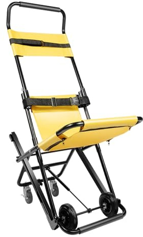 Silla de escalera Capacidad de carga ≤ 159 kg Elevador de escaleras portátil Cinturones de seguridad Tamaño plegable 102.5 x 52 x 21 cm Escalera plegable Silla de ruedas Las cremalleras
