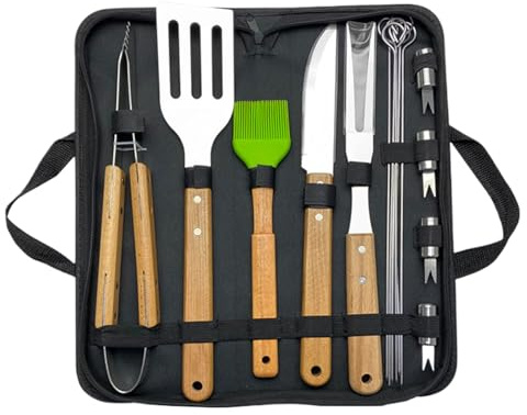BBQ-verktyg – grillspatelset 16 | för BBQ & Grillverktyg | Rostfritt stål Panorama Brush Steel Tillbehör Matlagningstillbehör för c