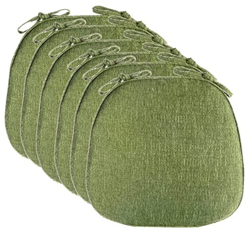 Cushion Set for Kitchen Chairs 2 4 6 Pieces Removable Seat Cushions with Ties Soft Cushions for Living Room & Office Comfortable Upholstered Chair Pads
