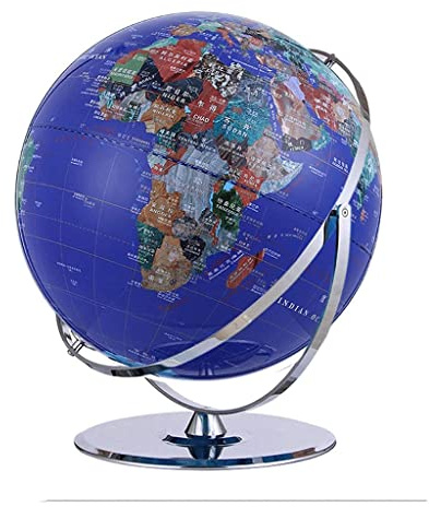 Globen, 16,5 tums LED-ljus Färgglad och lättläst roterande klot med stativ for skrivbordsdekoration(C)
