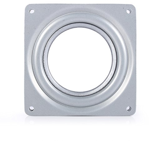 Yosoo 10,2 cm Quadrato Completo con Cuscinetto a Sfera, Piatto in Metallo Piatto Rotante per TV, Tavolo, scrivania per TV, TV Rack da scrivania, Piante in Vaso, Laptop e Altoparlanti Stereo