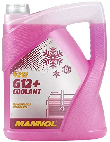MANNOL 5 Litres Coolant G12+ Antifreeze 4212 SAE J1034 Carboxylated Ready For Use Solution