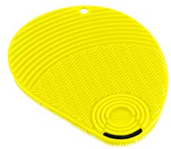 KUHN RIKON - Esponja Estropajo de Silicona con rascador para Limpieza (Amarillo, Silicona, Suave, 130 mm, 100 mm)