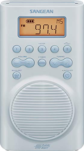 SANGEAN SG-100 AM/FM/Weather Alert Waterproof Shower Radio