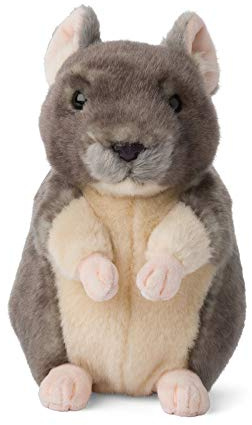 WWF Plüsch 00927 - Plüschtier Chinchilla, lebensecht gestaltetes Kuscheltier, ca. 17 cm groß, wunderbar weich und kuschelig, Handwäsche möglich