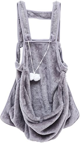 ULTECHNOVO Cat Carrier Apron - Hands-Free Pet Sling Pouch for Small Dogs & Kittens, Soft Plush Sleeping Bag with Shoulder Strap for Indoor Comfort & Outdoor Travel