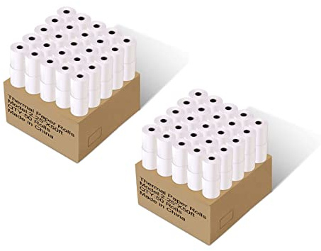 Immuson 2 1/4 x 50 Thermal Paper Receipt Rolls 2.25 x 50 ft Receipt Paper POS Cash Register Fits Credit Card Terminals Verifone (100 Rolls)