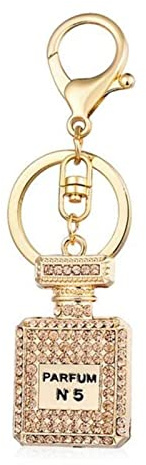 JIJIBA Bijoux de Mode Strass Cristal 3 Couleurs Bouteille Forme Pendentif Keychain Cadeaux Voiture Sac à Main Porte-clés Fête Cadeaux