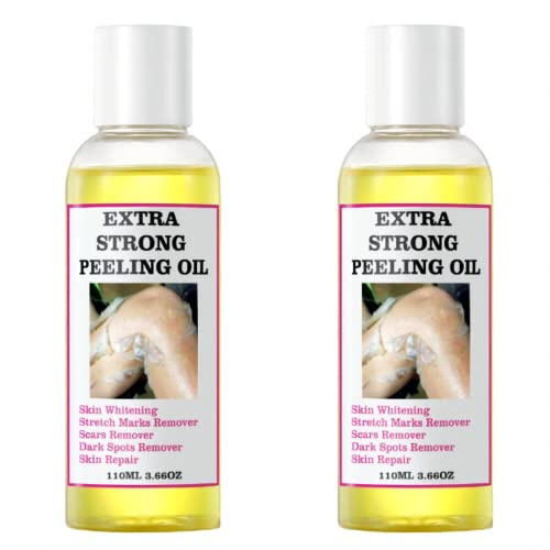 Extra Strong Peeling Oil, Yellow Peeling Oil for Dark Skin, Natural Formula Exfoliating Peels Solution for Face, Body, Hands and Foot Dead Skin Remover (220ML/7.76 OZ)